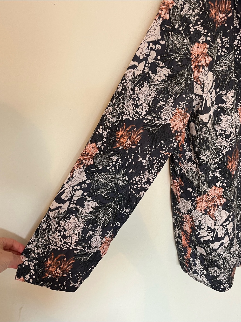 COS Floral Botanical Print Button Front Shirt Blouse Oversized Cotton Top - Picture 7 of 12